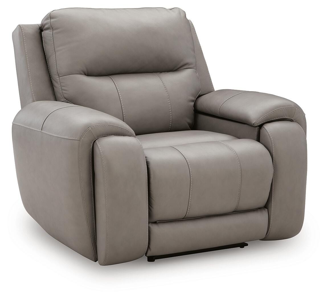 Real Moments Ash Power Recliner with Audio Seating from Ashley - Luna Furniture