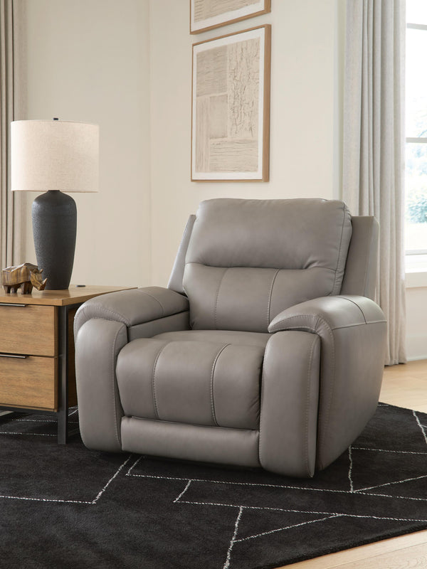 Real Moments Ash Power Recliner with Audio Seating