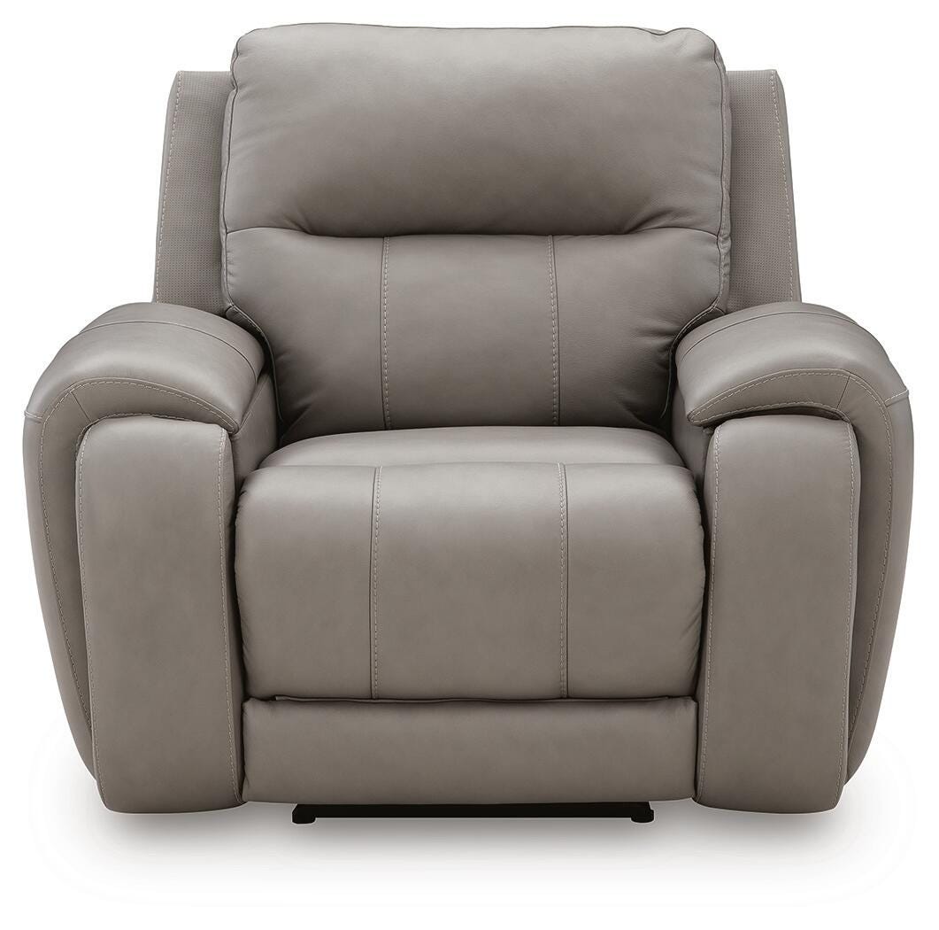 Real Moments Ash Power Recliner with Audio Seating from Ashley - Luna Furniture