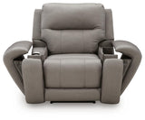 Real Moments Ash Power Recliner with Audio Seating from Ashley - Luna Furniture