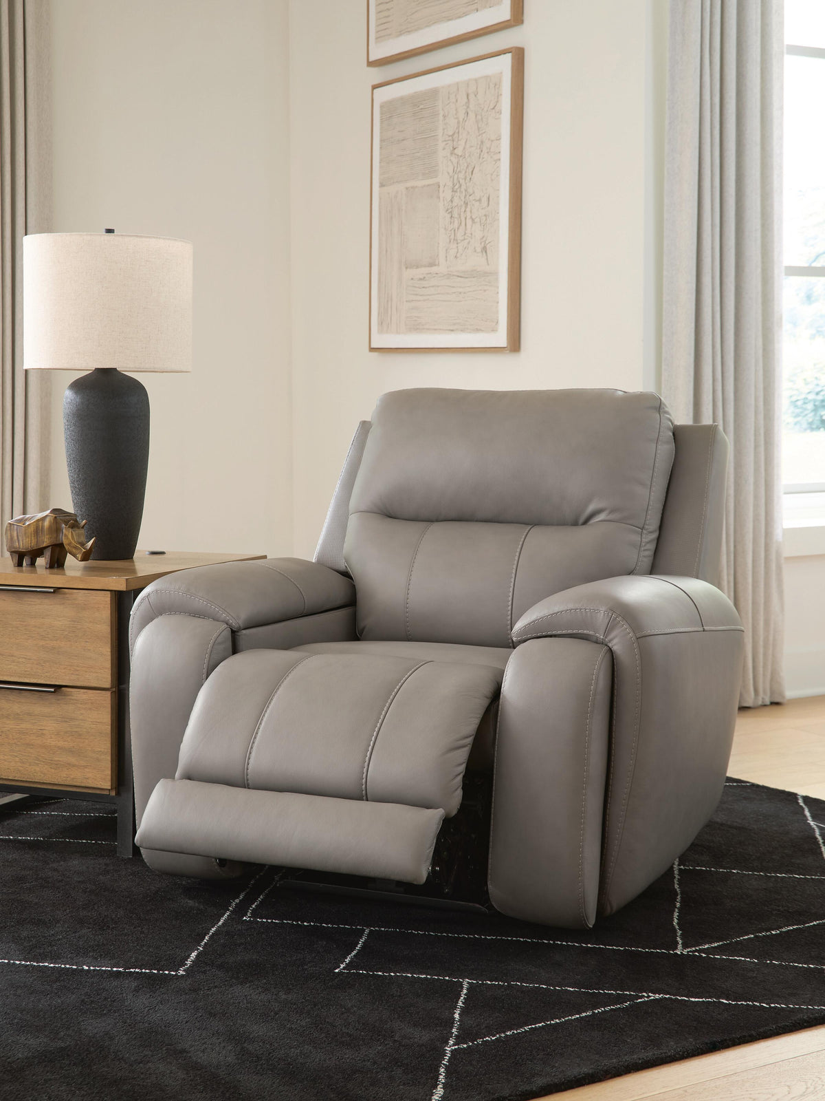 Real Moments Ash Power Recliner with Audio Seating from Ashley - Luna Furniture