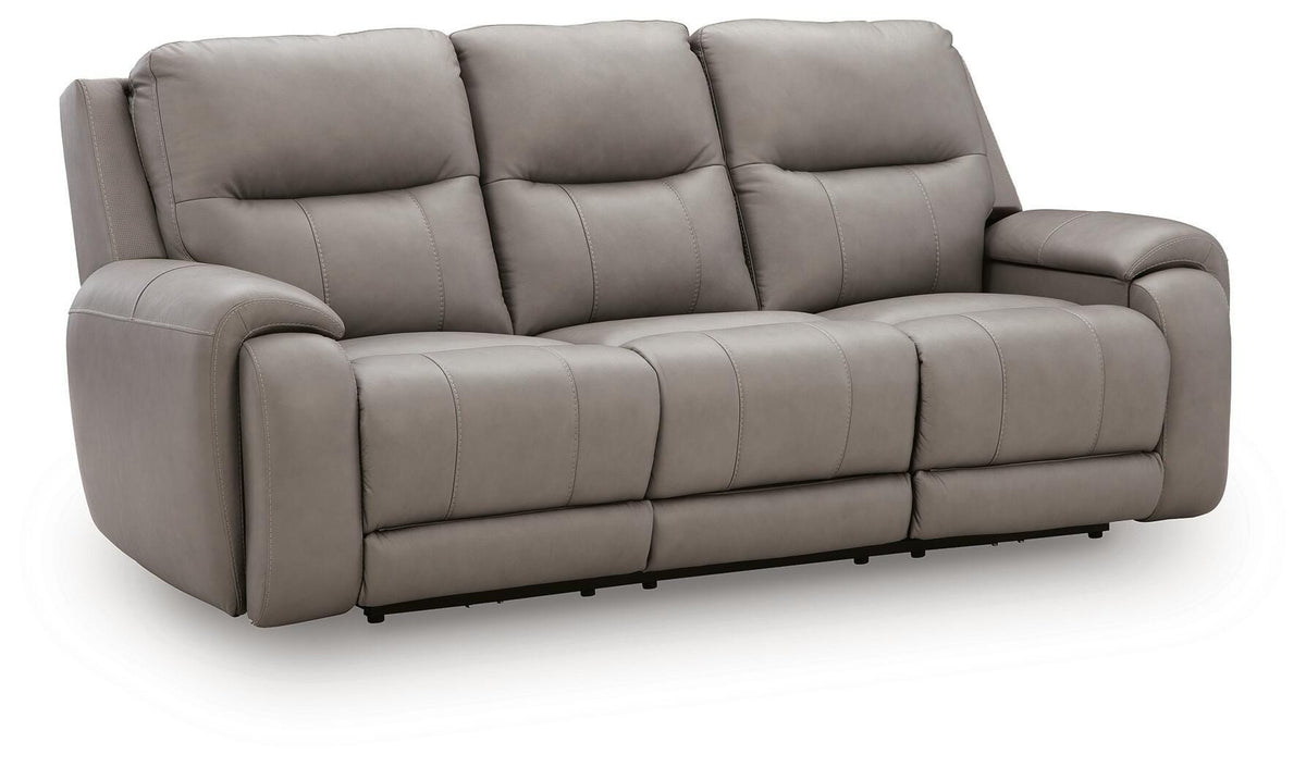 Real Moments Ash Power Reclining Sofa with Audio Seating from Ashley - Luna Furniture