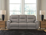 Real Moments Ash Power Reclining Sofa with Audio Seating from Ashley - Luna Furniture