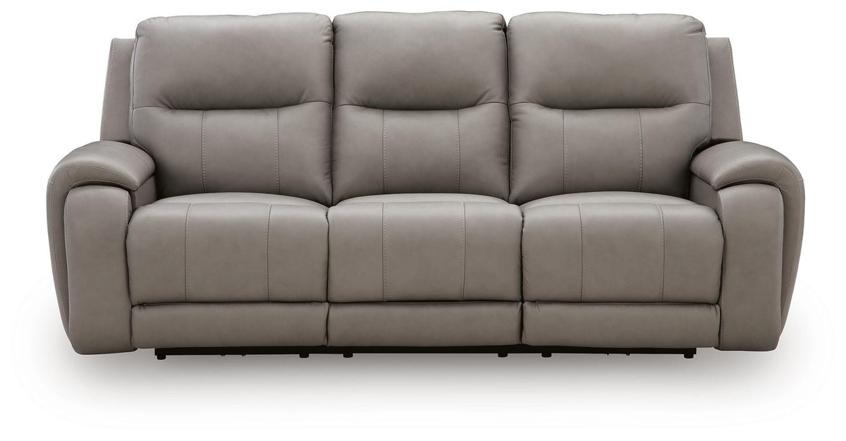 Real Moments Ash Power Reclining Sofa with Audio Seating from Ashley - Luna Furniture