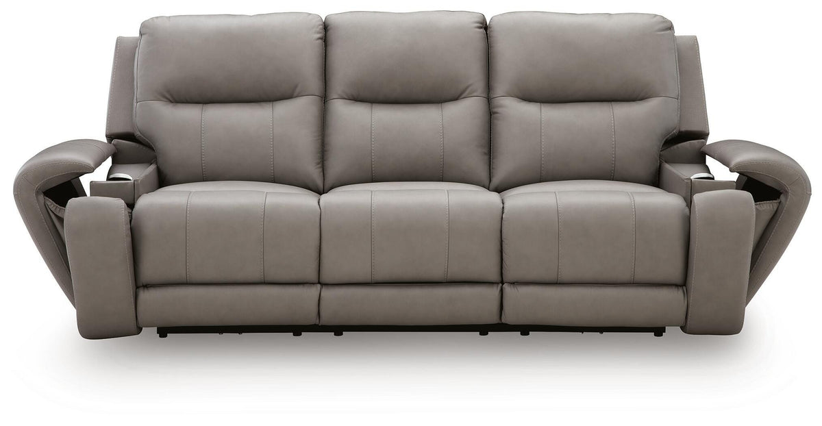 Real Moments Ash Power Reclining Sofa with Audio Seating from Ashley - Luna Furniture