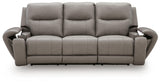 Real Moments Ash Power Reclining Sofa with Audio Seating from Ashley - Luna Furniture