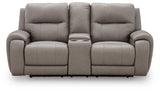 Real Moments Ash Power Reclining Loveseat with Audio Seating from Ashley - Luna Furniture