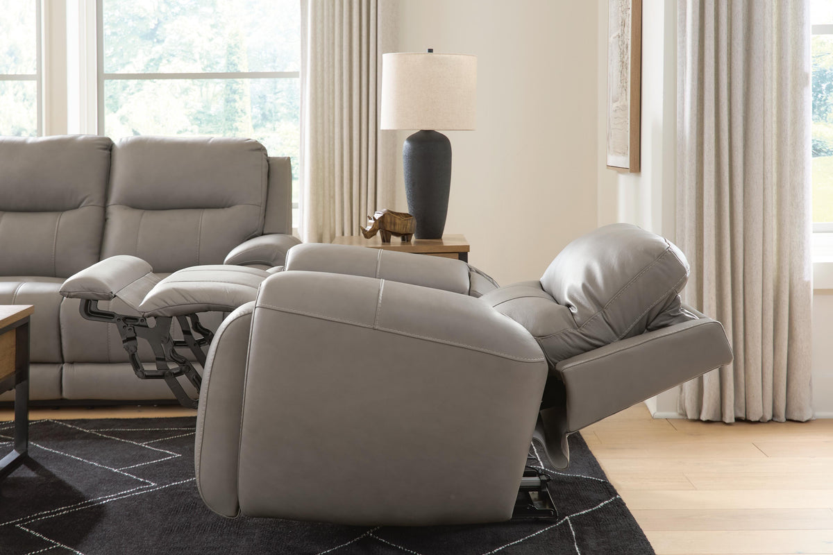 Real Moments Ash Power Reclining Sofa with Audio Seating from Ashley - Luna Furniture