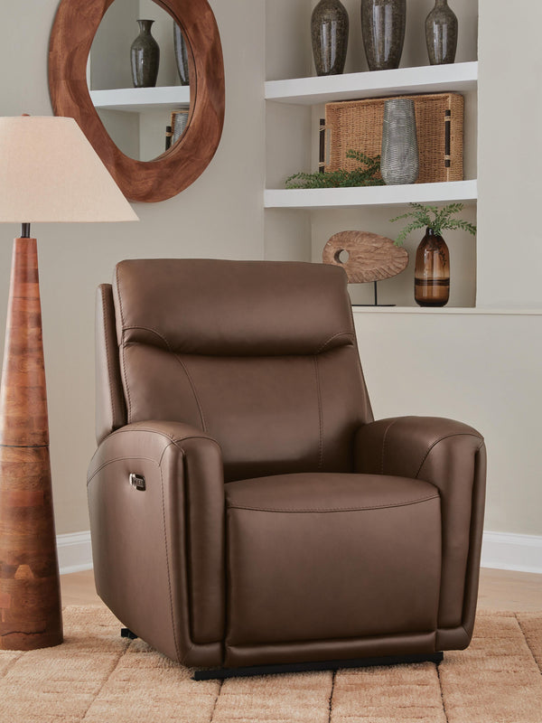Pincara Umber Power AutoGlide Recliner with Audio System