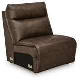 ModZ Chocolate Armless Chair from Ashley - Luna Furniture