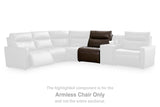 ModZ Chocolate Armless Chair from Ashley - Luna Furniture