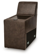 ModZ Chocolate Console with Audio System from Ashley - Luna Furniture
