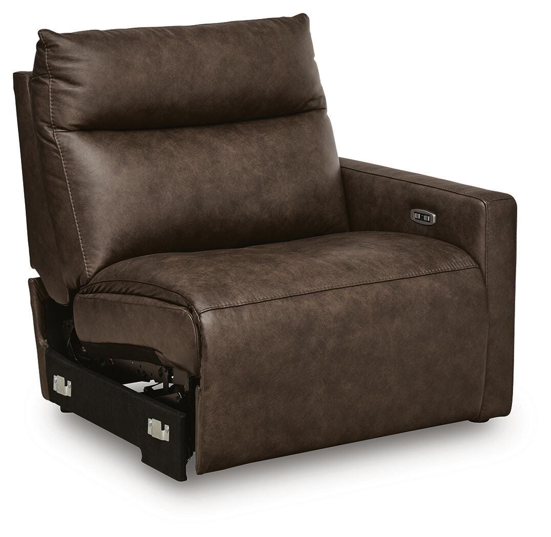 ModZ Chocolate Right-Arm Facing Power Recliner from Ashley - Luna Furniture