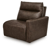 ModZ Chocolate Right-Arm Facing Power Recliner from Ashley - Luna Furniture