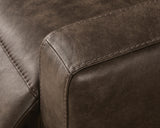 ModZ Chocolate 7-Piece Power Reclining Sectional with Audio Consoles from Ashley - Luna Furniture