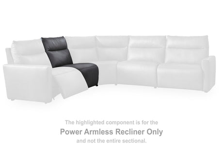 ModZ Blue Power Armless Recliner from Ashley - Luna Furniture