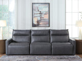 ModZ Blue 3-Piece Power Sectional Reclining Sofa from Ashley - Luna Furniture