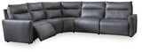 ModZ Blue 5-Piece Power Reclining Sectional from Ashley - Luna Furniture