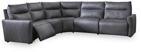 ModZ Blue 5-Piece Power Reclining Sectional from Ashley Furniture - Luna Furniture
