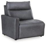 ModZ Blue Left-Arm Facing Power Recliner from Ashley - Luna Furniture