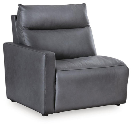 ModZ Blue Left-Arm Facing Power Recliner from Ashley Furniture - Luna Furniture