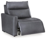 ModZ Blue Left-Arm Facing Power Recliner from Ashley - Luna Furniture