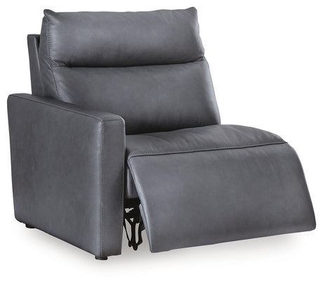 ModZ Blue Left-Arm Facing Power Recliner from Ashley Furniture - Luna Furniture