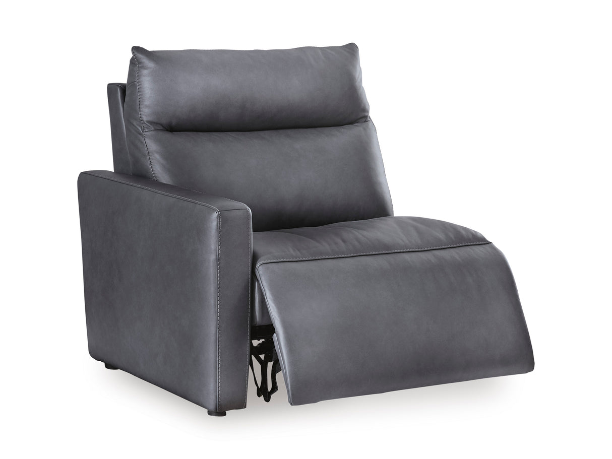 ModZ Blue 2-Piece Power Reclining Sectional Loveseat