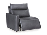 ModZ Blue 2-Piece Power Reclining Sectional Loveseat
