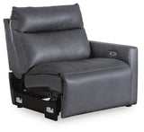 ModZ Blue Right-Arm Facing Power Recliner from Ashley - Luna Furniture