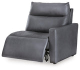 ModZ Blue Right-Arm Facing Power Recliner from Ashley - Luna Furniture