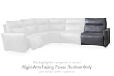 ModZ Blue Right-Arm Facing Power Recliner from Ashley - Luna Furniture