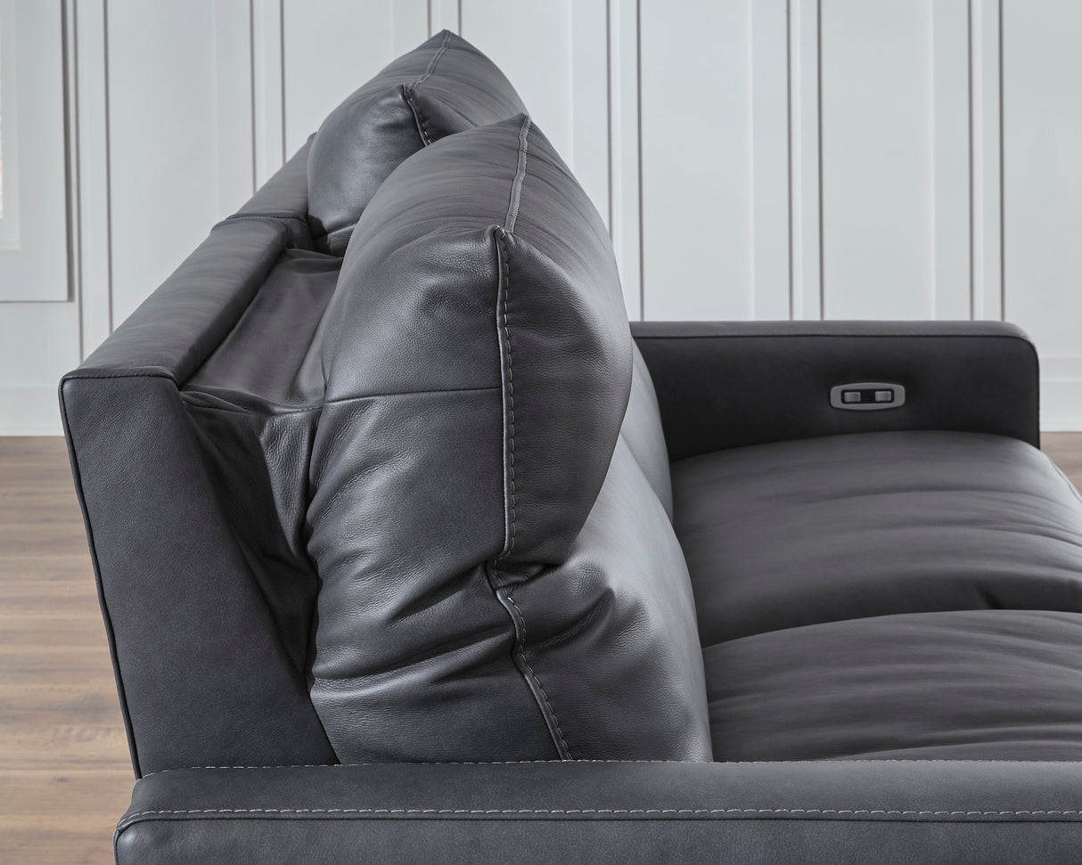 ModZ Blue 2-Piece Power Reclining Sectional Loveseat