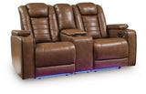Gruaro Amber Power Reclining Loveseat with Console from Ashley - Luna Furniture