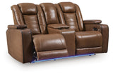 Gruaro Amber Power Reclining Loveseat with Console from Ashley - Luna Furniture