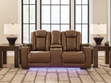 Gruaro Amber Power Reclining Loveseat with Console from Ashley - Luna Furniture