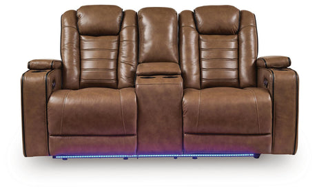 Gruaro Amber Power Reclining Loveseat with Console from Ashley - Luna Furniture