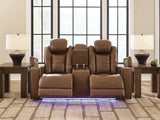 Gruaro Amber Power Reclining Loveseat with Console from Ashley - Luna Furniture