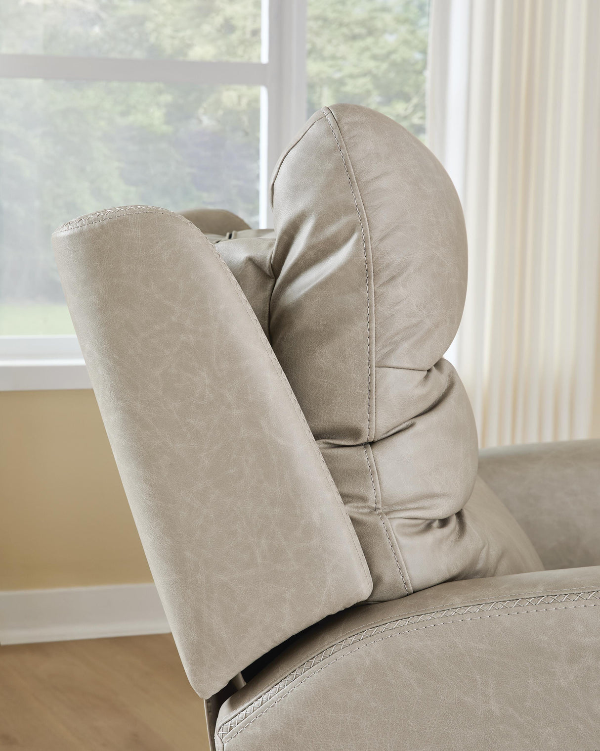Motion-Max Stonewash Swivel Glider Power Recliner from Ashley - Luna Furniture