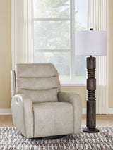 Motion-Max Stonewash Swivel Glider Power Recliner from Ashley - Luna Furniture