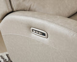 Motion-Max Stonewash Swivel Glider Power Recliner from Ashley - Luna Furniture