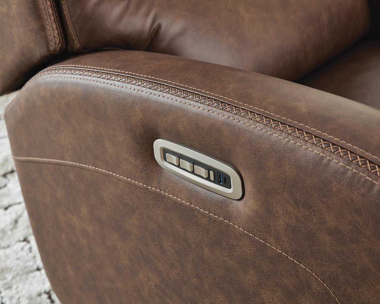 Motion-Max Saddle Swivel Glider Power Recliner from Ashley - Luna Furniture