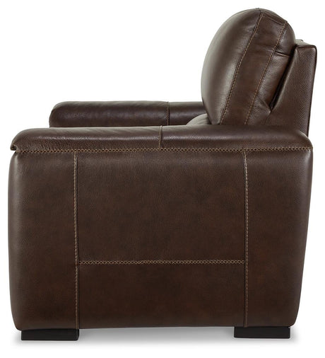 Alessandro Walnut Power Recliner from Ashley - Luna Furniture