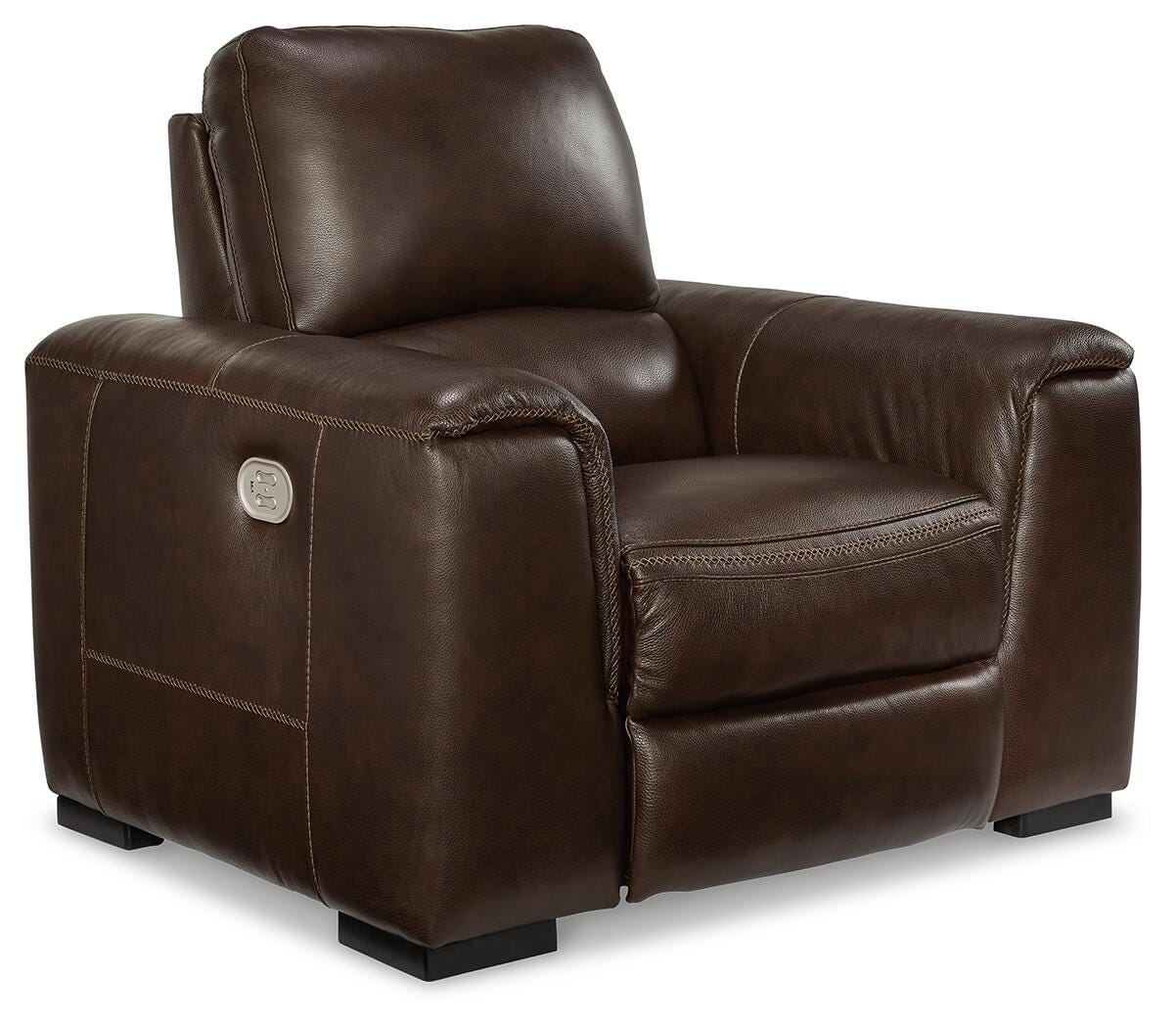 Alessandro Walnut Power Recliner from Ashley - Luna Furniture