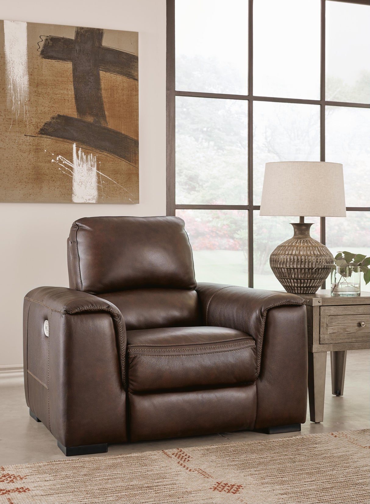 Alessandro Walnut Power Recliner from Ashley - Luna Furniture