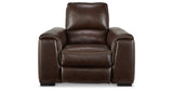 Alessandro Walnut Power Recliner from Ashley - Luna Furniture