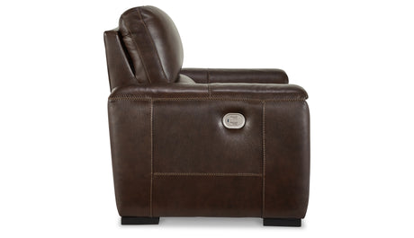 Alessandro Walnut Power Recliner from Ashley - Luna Furniture