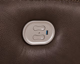Alessandro Walnut Power Reclining Loveseat with Console from Ashley - Luna Furniture