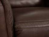 Alessandro Walnut Power Reclining Loveseat with Console from Ashley - Luna Furniture