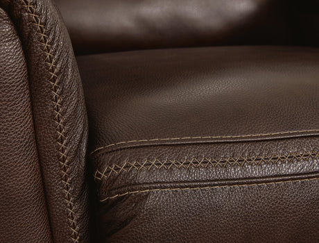 Alessandro Walnut Power Recliner from Ashley - Luna Furniture